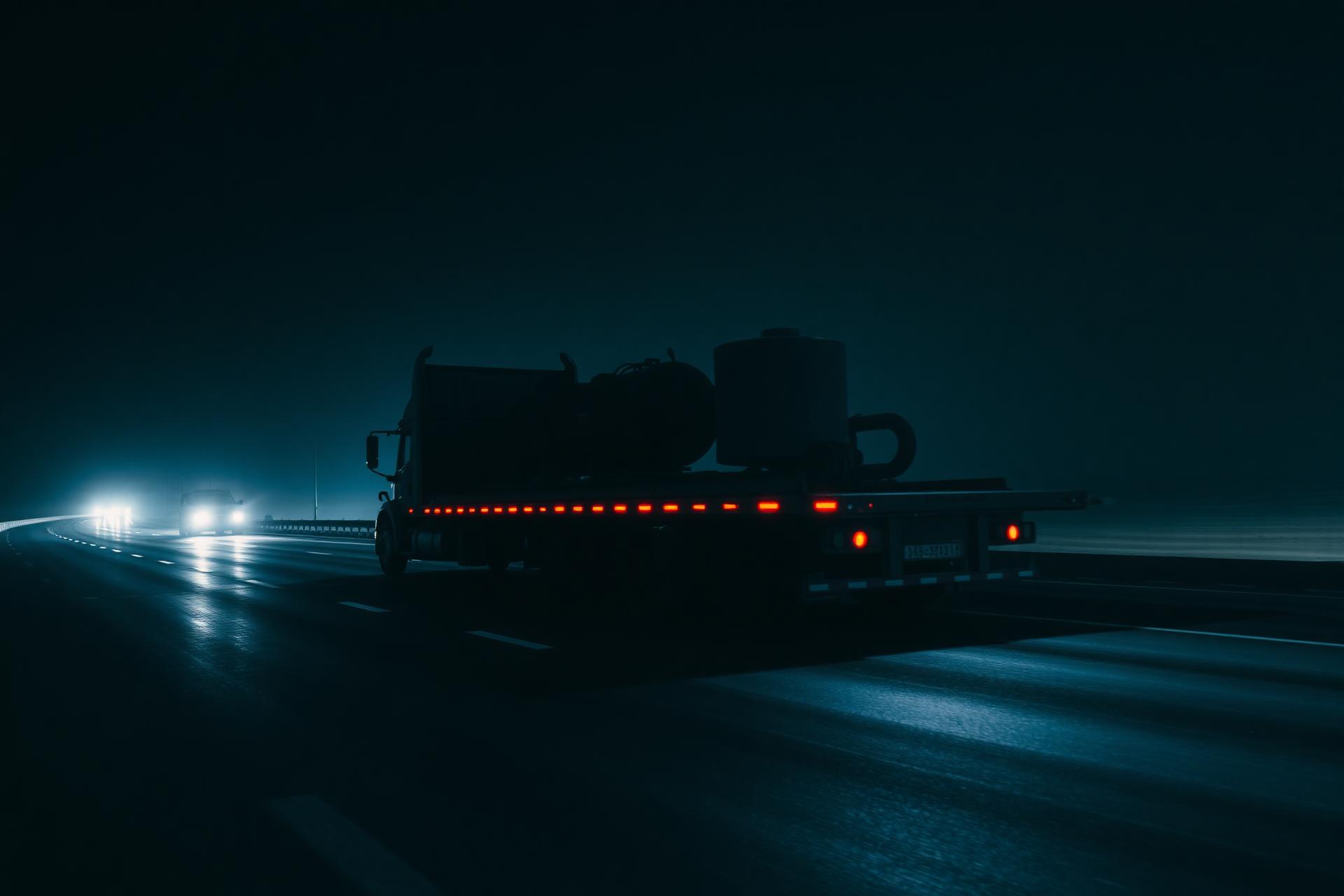 Trade Craft Logistics flatbed trailer transporting heavy industrial equipment on a Saudi Arabia highway